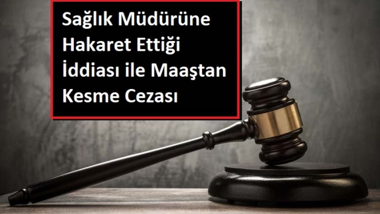 Danıştay Sağlık Müdürüne Hakarete Verilen Cezayı İptal Etti