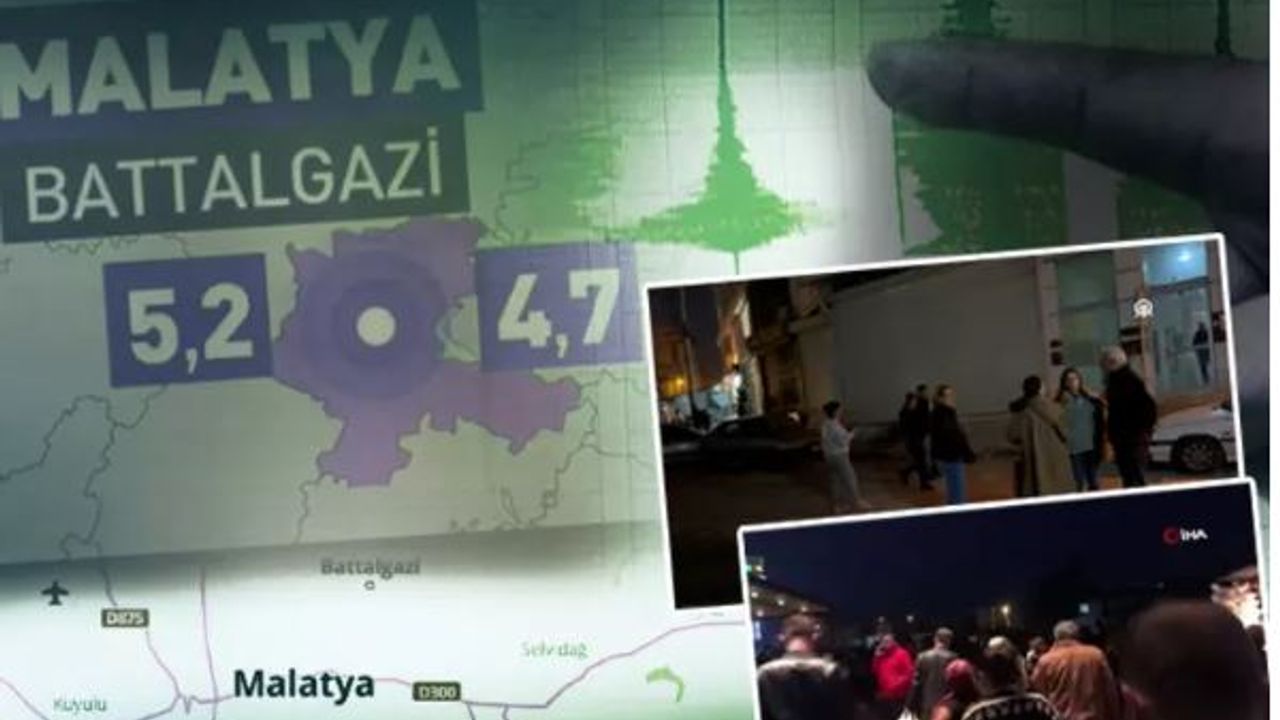 Malatya'da 3 dakika arayla iki deprem! 5.2 ve 4.7