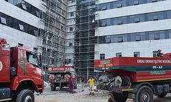 Muğla'da devlet hastanesi inşaatında çıkan yangın söndürüldü