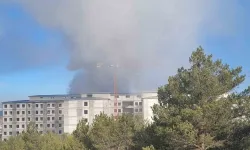 Hastane inşaatında yangın, 5 işçi kurtarıldı