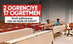 2 Öğrenci 17 Öğretim Görevlisi Olan Bölüm