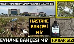 Araştırtma Hastanesi bahçesi alkol alanların uğrak mekanı mı oldu