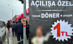 Döner ayran 1 TL'ye satıldı, metrelerce kuyruk oluştu!