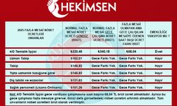 "Hekimin  fazla mesai brüt nöbet ücreti, 4/D temizlik işçisinin  yarısı kadar"