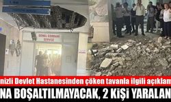 Devlet Hastanesinden çöken tavan açıklaması: Hastane boşaltılmayacak