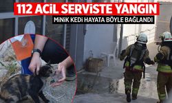 Manisa'da 112 Acil Servis istasyonunda yangın