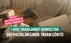 Diş polikliniğinde tavan çöktü; 1 kişi yaralandı