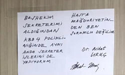 "Başhekim sekreterimi aldığından,  sekreter işlerini de yapıyorum"