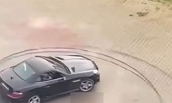Hastane otoparkında 'drift' atan sürücü yakalandı