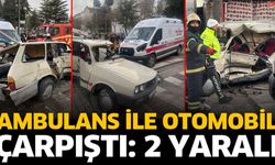Isparta'da ambulans ile otomobil çarpıştı