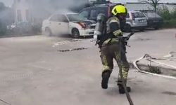 Hastane Otoparkında Otomobil Alev Alev Yandı: Can Pazarı Yaşandı