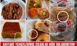 Hastane yemeklerinde çıkanlar mide bulandırıyor