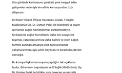 Başhekim: Sağlık Müdürü ile Uyum İçinde Çalışıyoruz