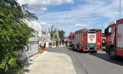 Hastane bahçesinde yangın
