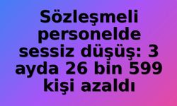 Kamu İstihdamında Sessiz Dönüşüm: Sözleşmeli Personel Sayısı 26 Bin 599 Kişi Azaldı