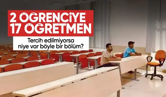 2 Öğrenci 17 Öğretim Görevlisi Olan Bölüm