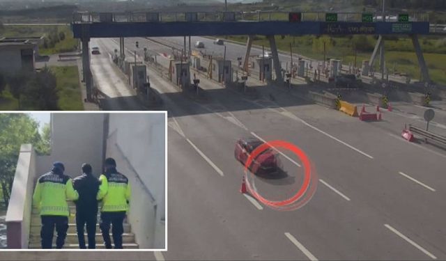 Gişelerden 110 kilometre hızla geçen şüpheli gözaltına alındı