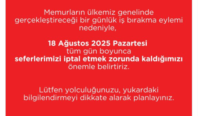 Memurlar bugün iş bırakıyor! İlk iptal haberi geldi
