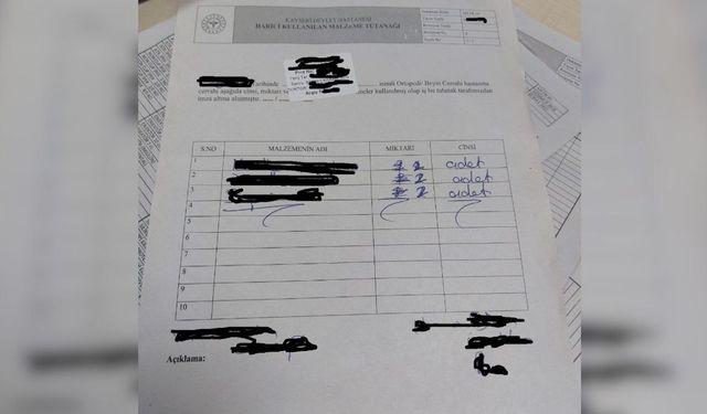 Hastalara Aldırılan Pahalı sarf Malzemeler kullanılmadan Geri Satılıyor İddiası!
