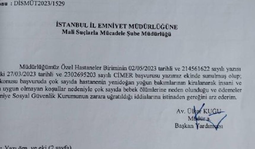 İstanbul İl Sağlık şikayetleri geçen yıl Emniyet'e bildirmiş