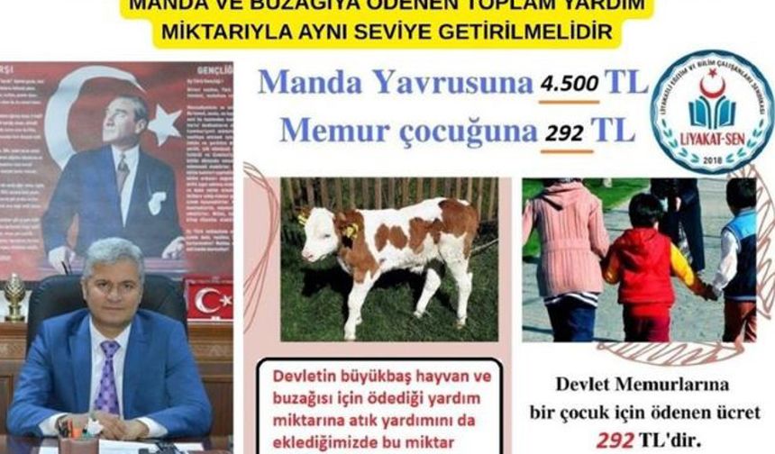 Emir Kazak: Memuurn çocuğuna 292 TL, manda yavrusuna 4500 TL
