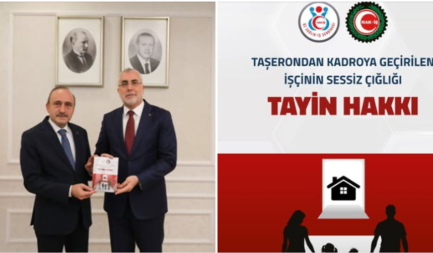 HAK-İŞ ve Öz Sağlık-İş'ten Bakan Işıkhan'a "Tayin Hakkı" Çağrısı