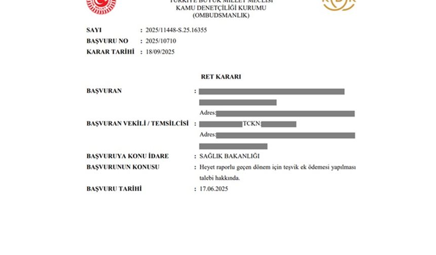 Ameliyat Olan Doktor Teşvik Alamadı: Karar Hukuka Uygun Bulundu