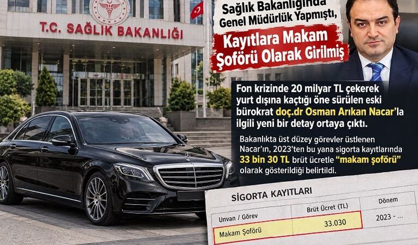 20 milyar lirayla yurt dışına kaçan Nacar asgari ücretli makam şoförüymüş