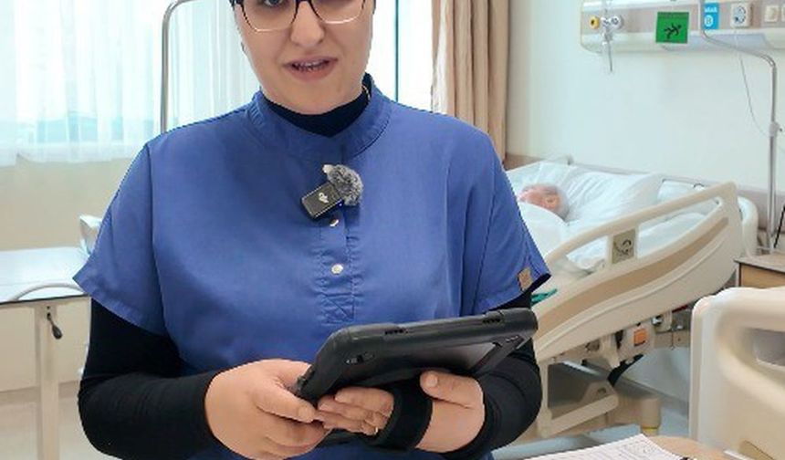 Hemşire kayıtları dijitale taşındı, her servise iki tablet verildi